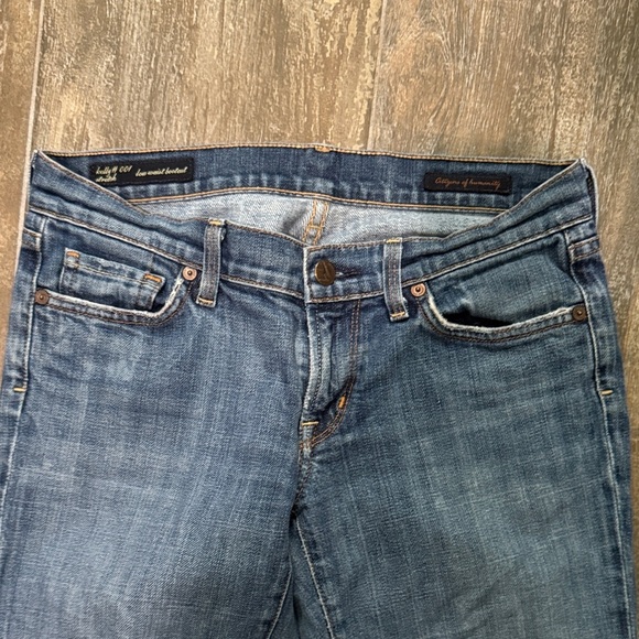 Citizens Of Humanity Low Rise Blue Boot Cut Jeans - Picture 2 of 12